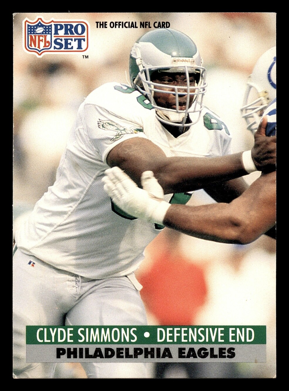 1991 Pro Set #258 Clyde Simmons Football Card Philadelphia Eagles